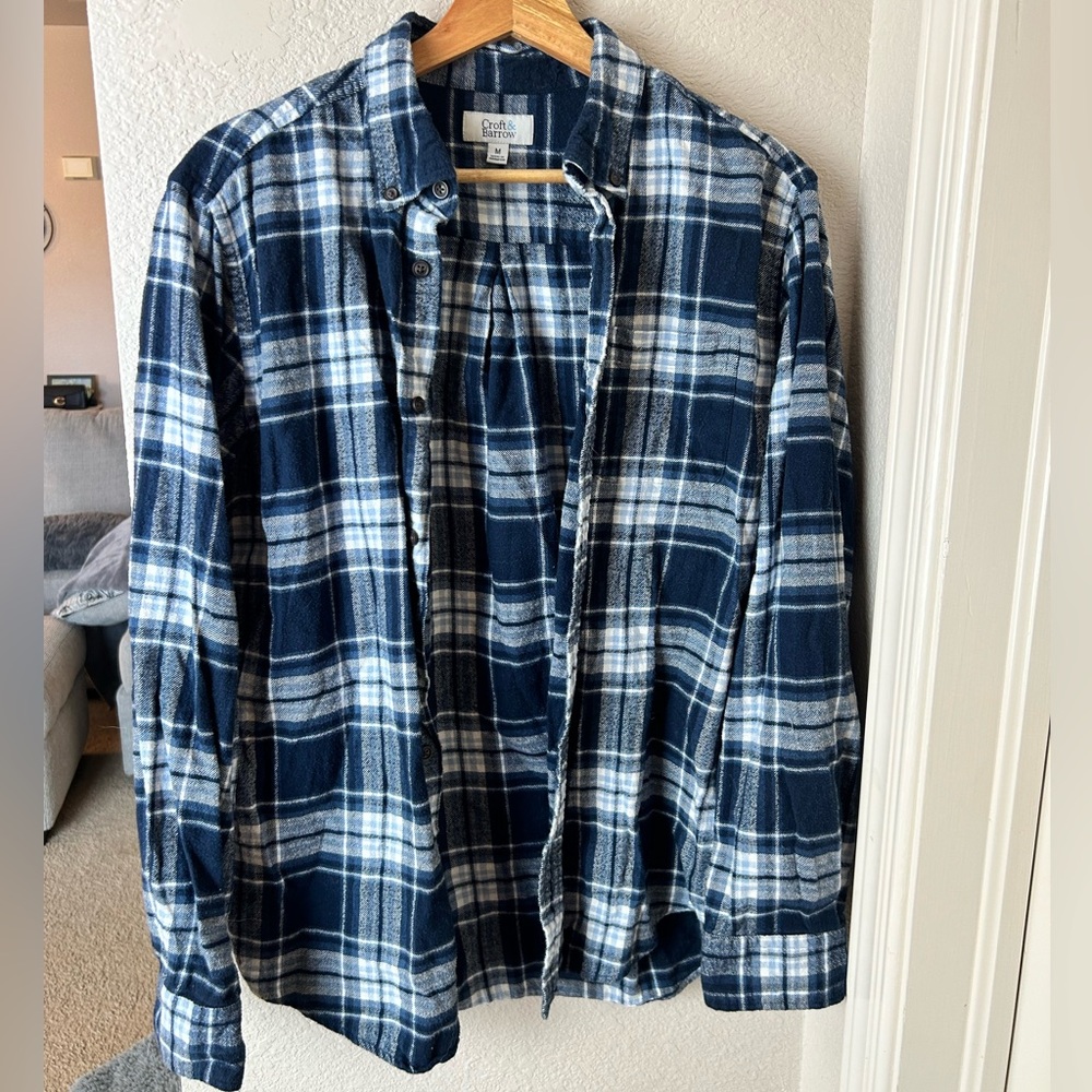 Men's Blue Flannel Shirt